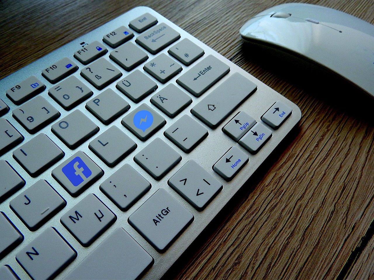 Keyboard, facebook, media — Elevated Business to business Social Networking Spending